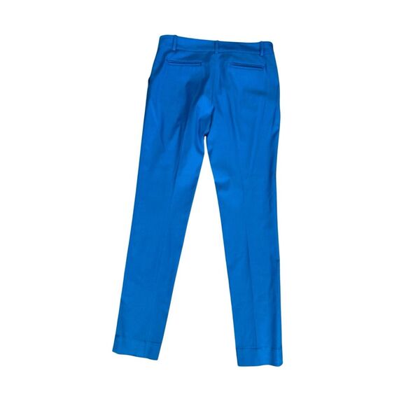 Diane Von Furstenberg Blue Gian Wool Blend Slim Skinny Trouser Pant Zip Ankles 6 - Picture 3 of 14